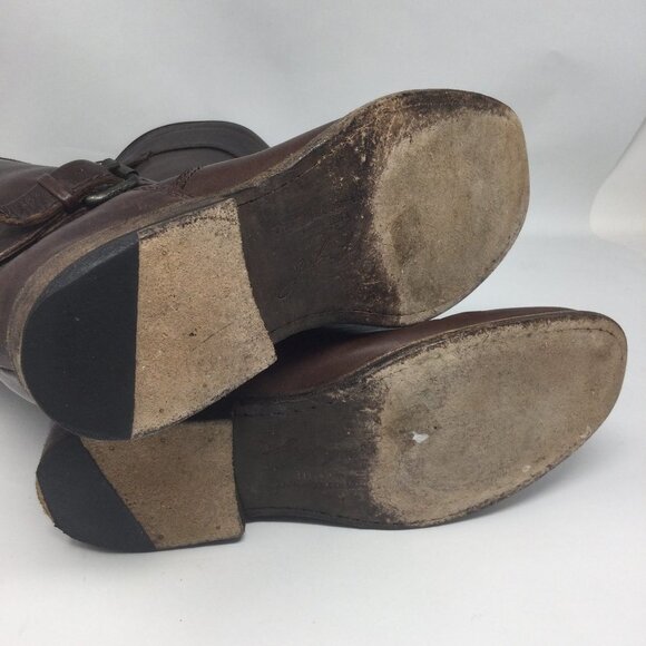 Frye Philip Riding Boots Deep Brown Leather 7B - Picture 11 of 14